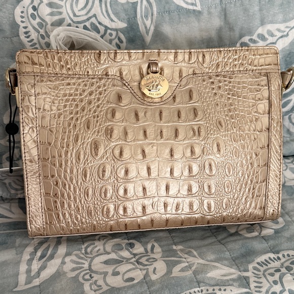 Brahmin Handbags - Brahmin Metallic Gold Croc-Embossed Crossbody Bag NWT
